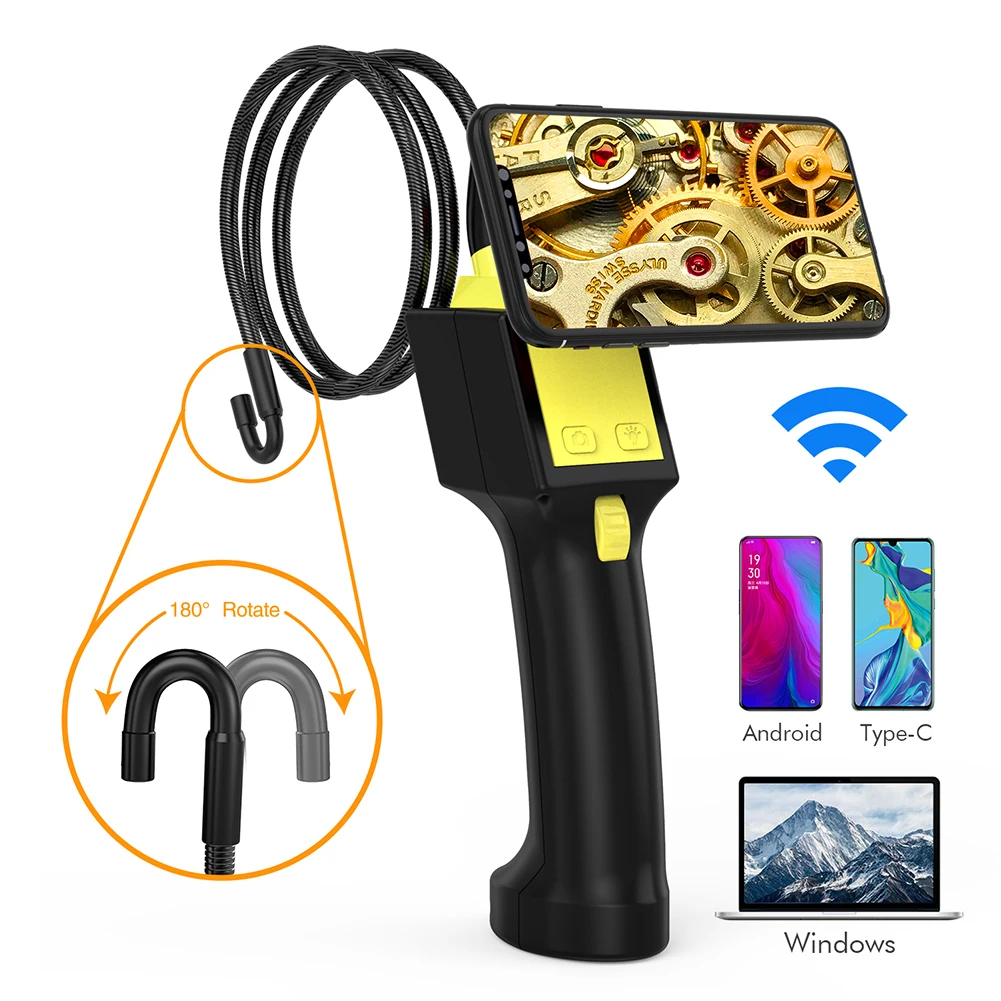 

Articulating Industrial Endoscope Handheld Air Conditioner 8mm Borescope Industrial Pipelines camera