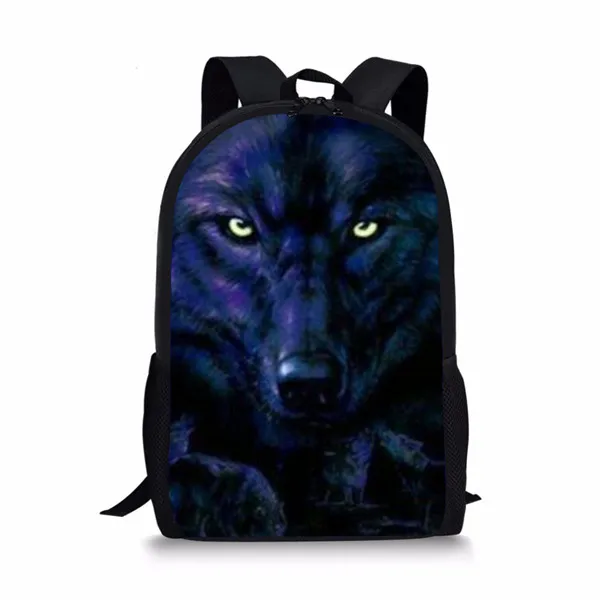Классный школьный рюкзак с принтом животных, волк, классический детский рюкзак для малышей, школьный детский дорожный рюкзак с 3D рисунком