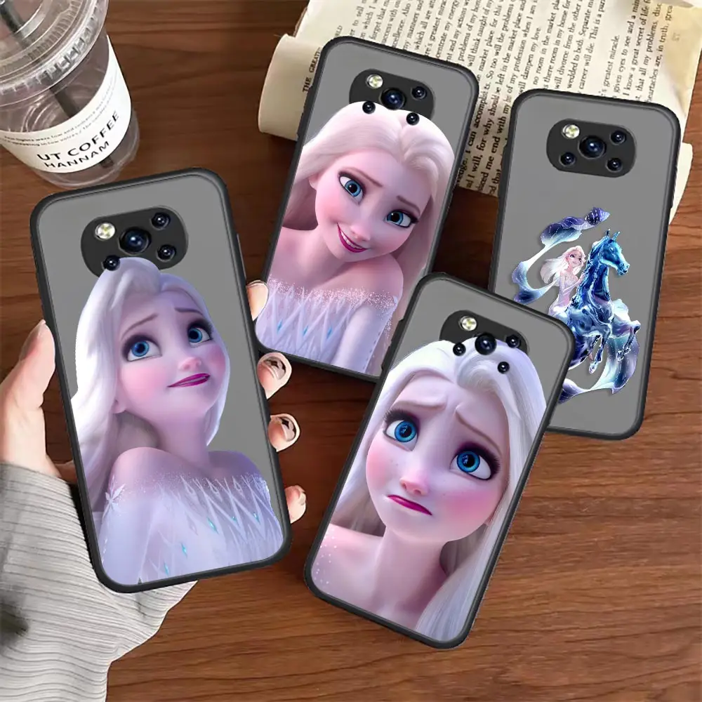 

Cute Frozen Anime Comic Cartoon Girl Matte Case For Xiaomi Poco F4 Case For Xiaomi Mi Poco F4 X4 M4 X3 M3 F3 GT Note10 Max Cover