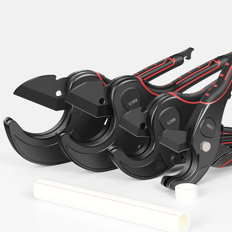 

Ножницы из алюминиевого сплава для резки труб, ручные инструменты для резки шлангов из ПВХ/ПУ/PP/PE, 32-75 мм