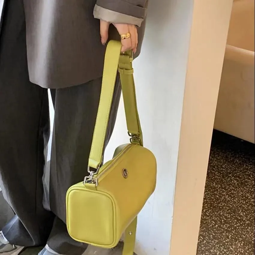 

Новинка 2022, сумки-мессенджеры яркого цвета, сумка-цилиндр в японском и корейском стиле, высококачественные сумки для жарки конфет, повседне...