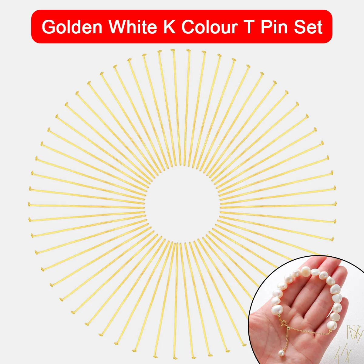 140 шт./партия иглы с плоским наконечником золотого цвета для изготовления