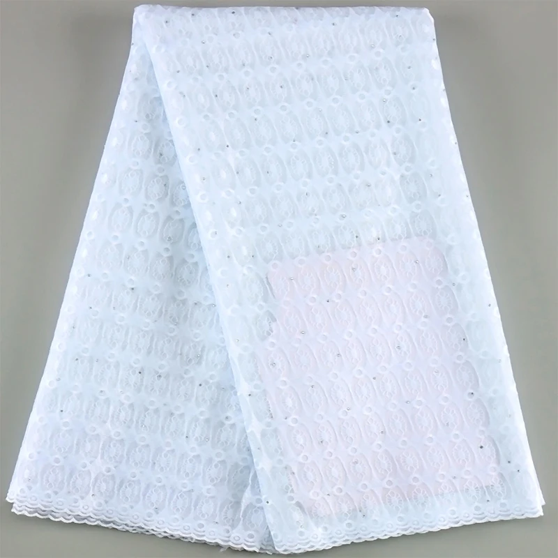 Чистый белый Африканский французский молочный шелк кружевная ткань 2023