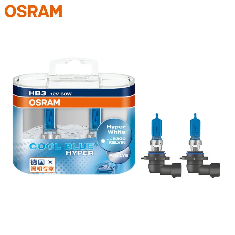 

Галогенная лампа OSRAM HB3, холодный синий, супер белый свет, 5300K 9005CBH, Оригинальная лампа, автомобисветильник фара 12 в 60 Вт (2 шт.)