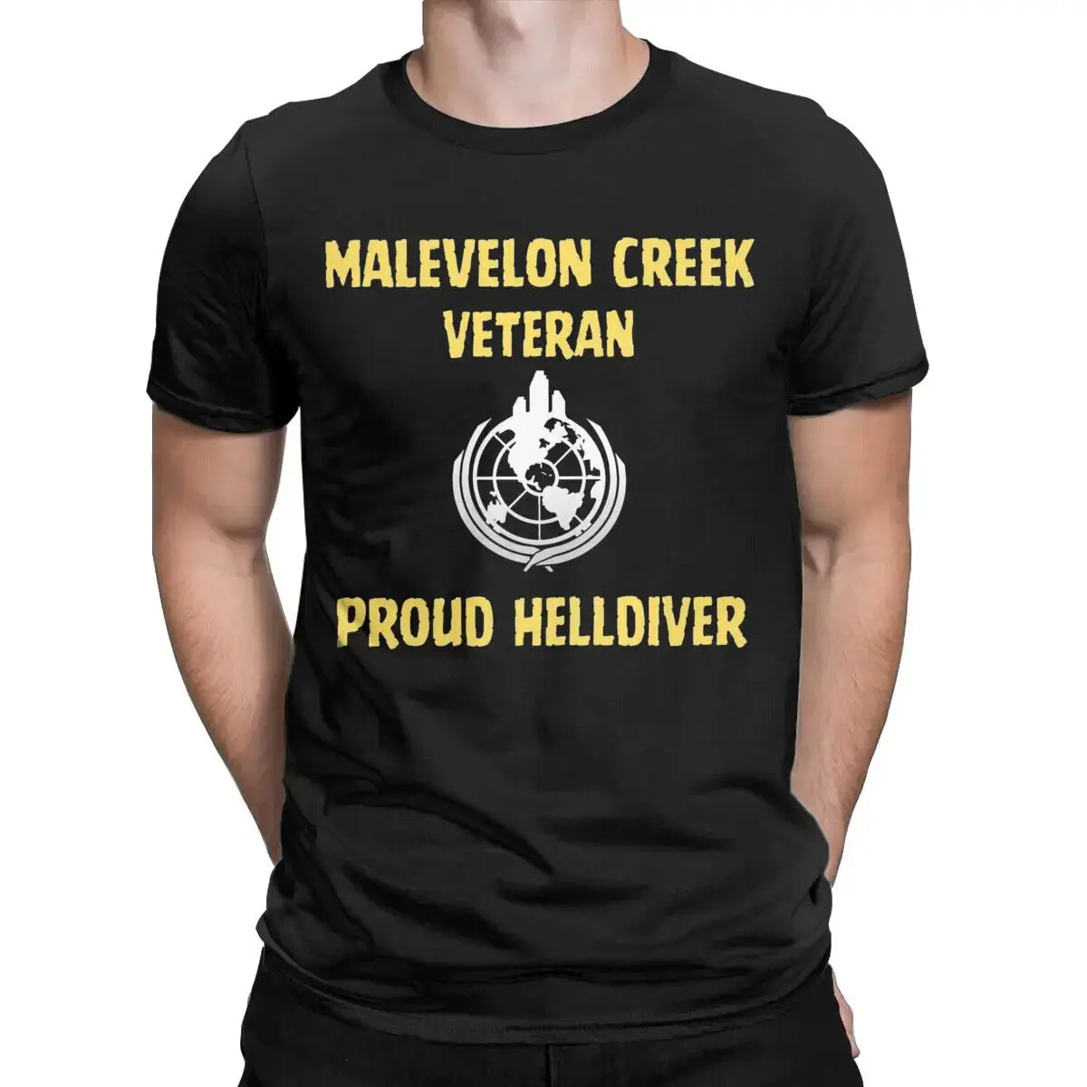 Мужская винтажная хлопковая Футболка hellвозможность покупок 2 Malevelon Creek Veterans