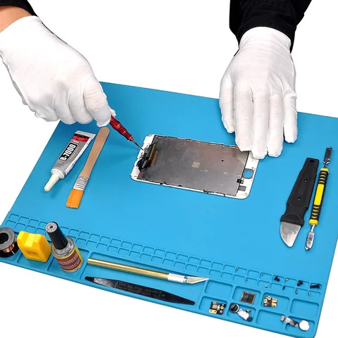 Силиконовый рабочий коврик WYLIE для ремонта телефонов