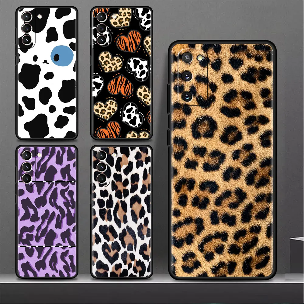 

Case For Samsung Galaxy S20 FE S22 Ultra S21 Plus Luxury Soft Phone Case S10 S9 S8 S10e S7 Silicone Funda Zebra Leopard Pattern