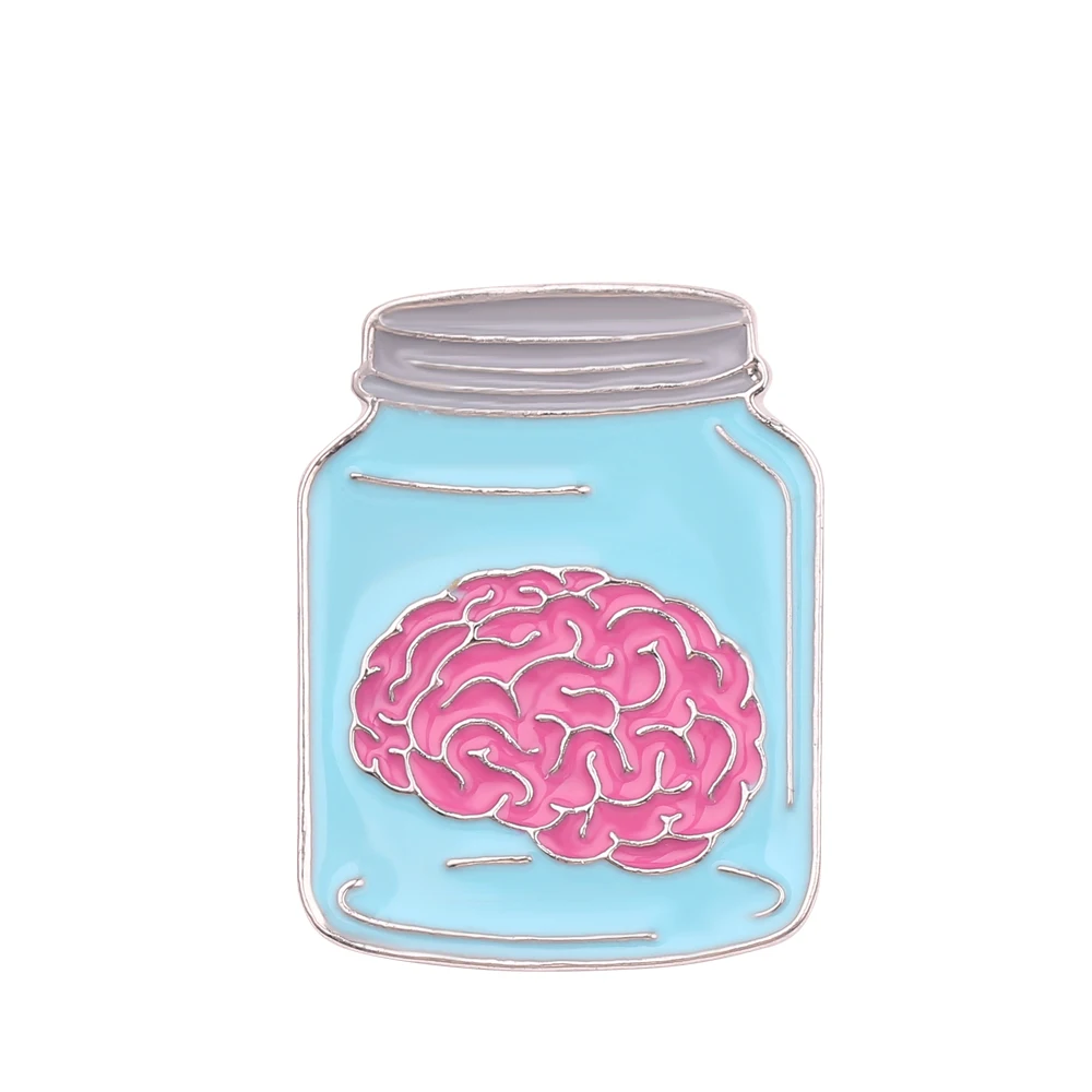 

Personality Creativity Enamel Brooch Jewelry Bottled Brain Modeling Button Badge for Clothing Backpack Lapel Pins Accessories