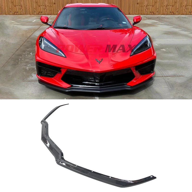 

Для Chevrolet Corvette C8 углеродное волокно передняя губа сплиттер Z51 OEM стиль передний бампер комплект губ