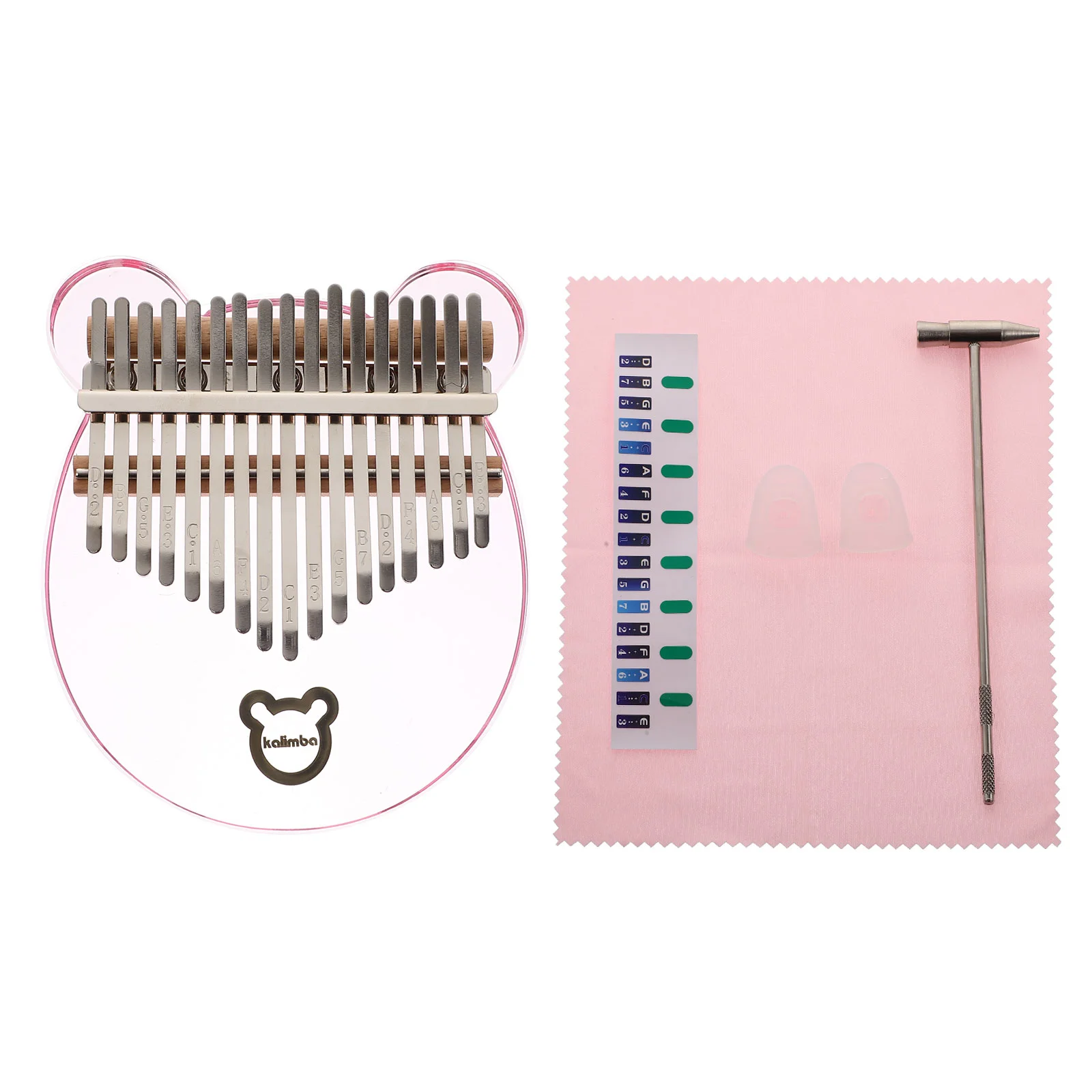 

Piano Kalimba Finger Thumb Small Instrument Decor Beginners Marimba Size Pocket Key 17 Miniature Hardwaremusical Delicate