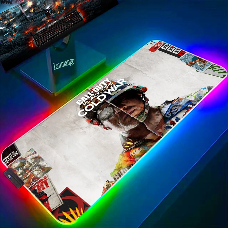 

Keyboards Accessories Mouse Pad With Backlight Desktop Table Mat Gaming Mousepad Call Of Duty Carpet Gamer Keyboard Diy Game Mat