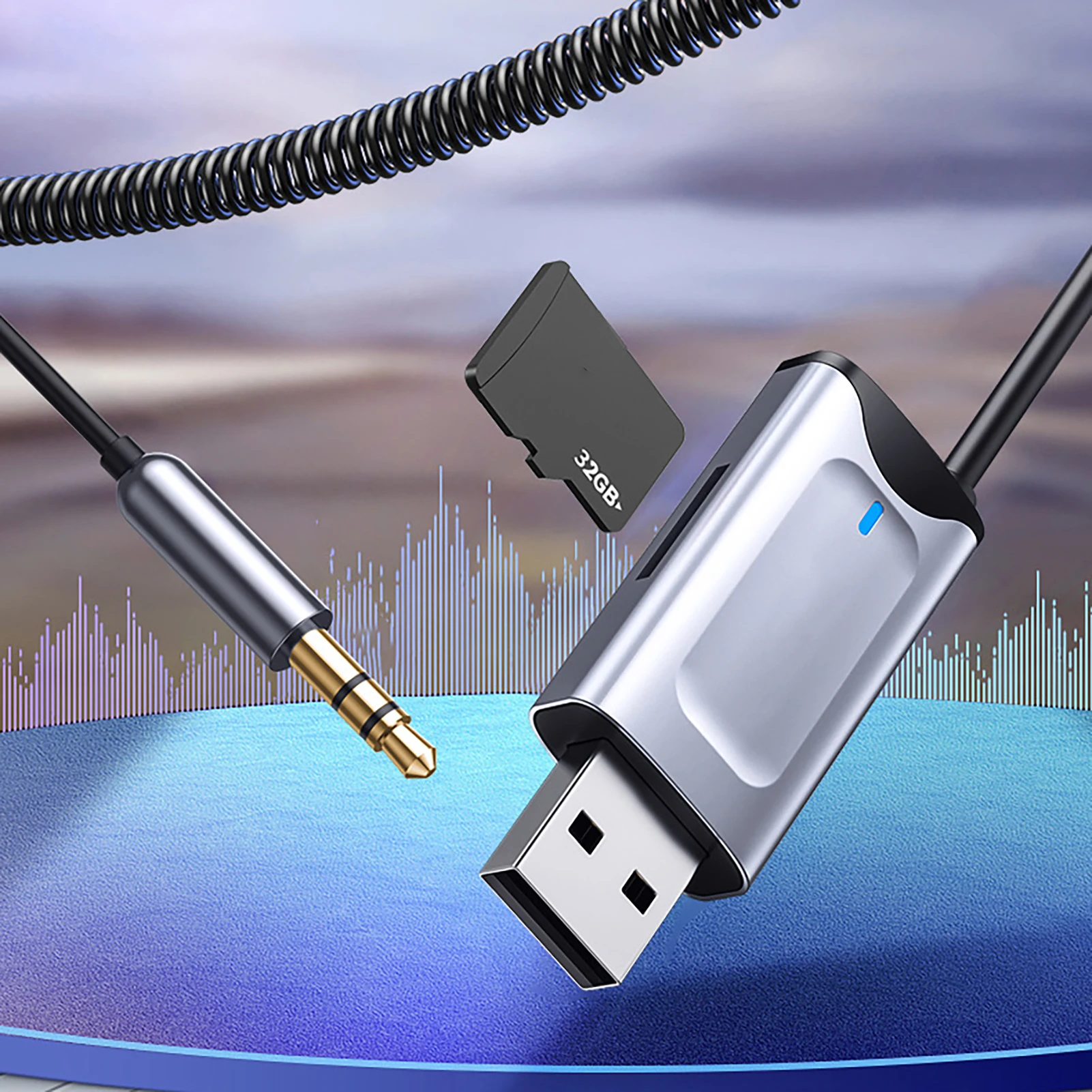 

2/3 Aux к Bluetooth-совместимый приемник для автомобиля с USB на 3 5 мм аудиоразъем прочный адаптер Поддержка SBC AAC аудио декодирования