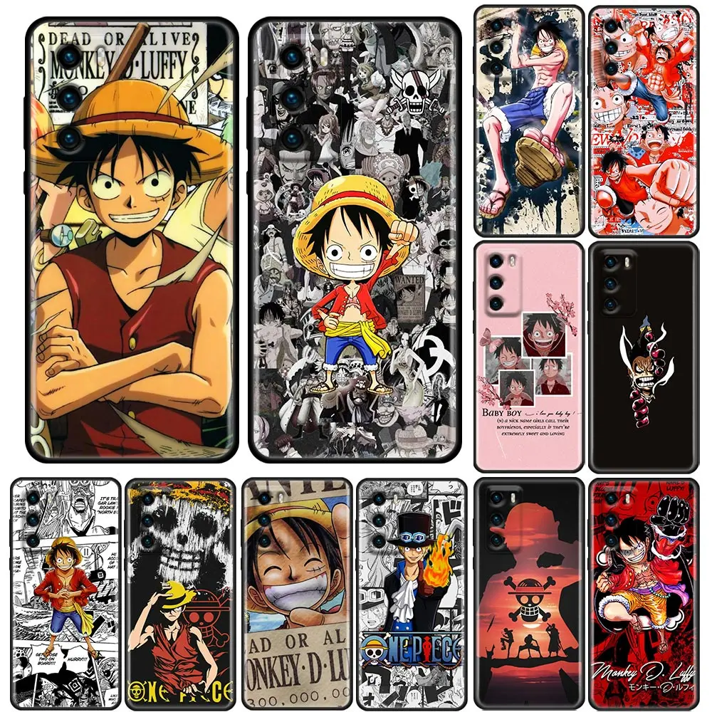 

Anime One Piece Monkey D. Luffy Phone Case for Huawei P10 P20 P30 P40 P50 P50E P Smart 2021 Pro Lite 5G Plus TPU Case BANDAI