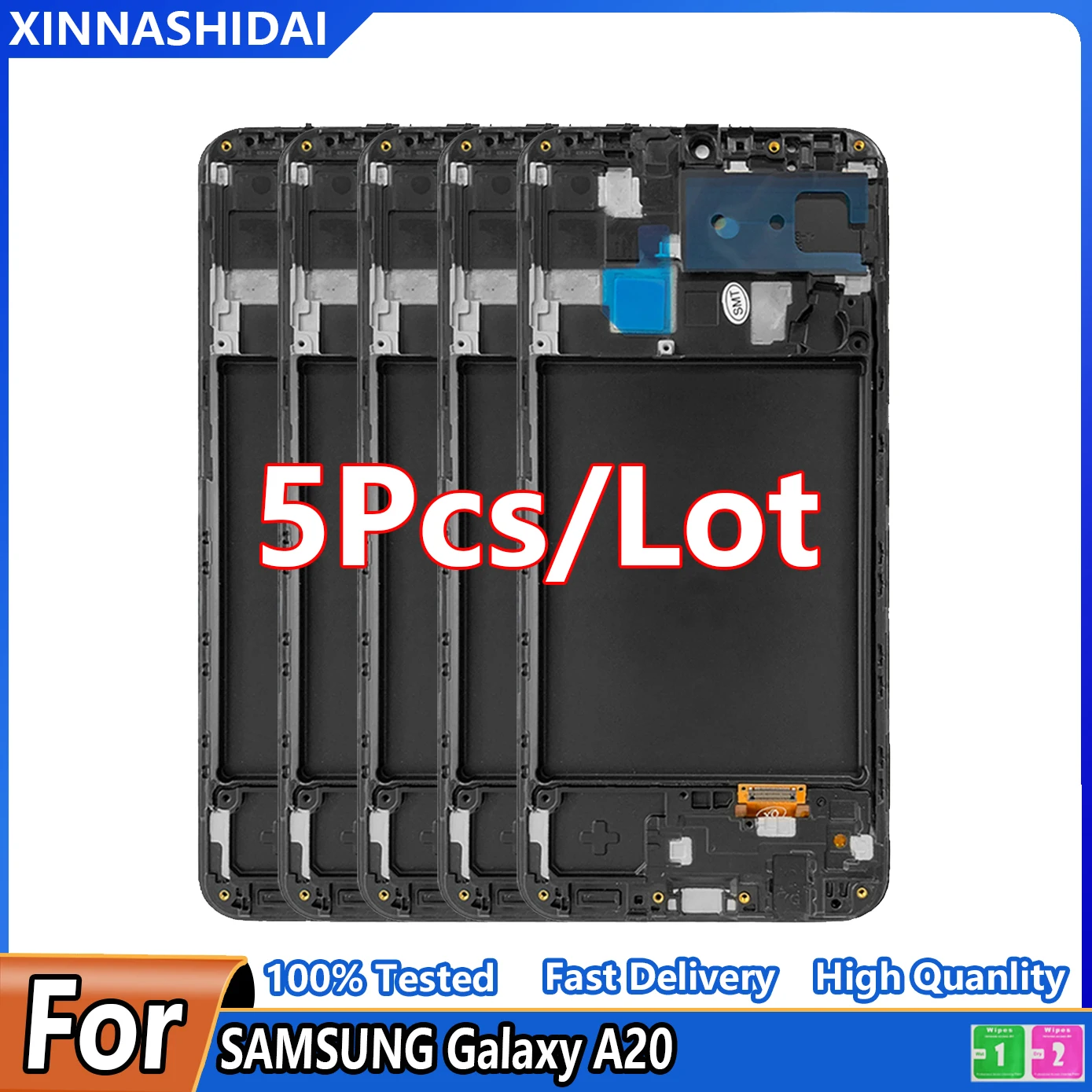 Дисплей сенсорного экрана замена для Samsung Galaxy A20 A205 SM-A205F (5 штук в наборе)