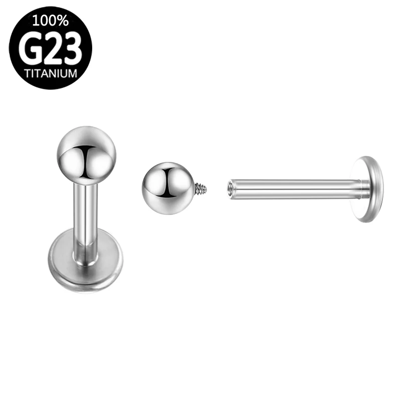 Серьга-гвоздик G23 для пирсинга украшение губ с резьбой в готическом стиле