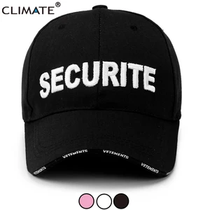 Бейсболка CLIMATE Securite Мужская, черная бейсболка, кепка для папы, Униформа, регулируемая крутая Кепка, для взрослых