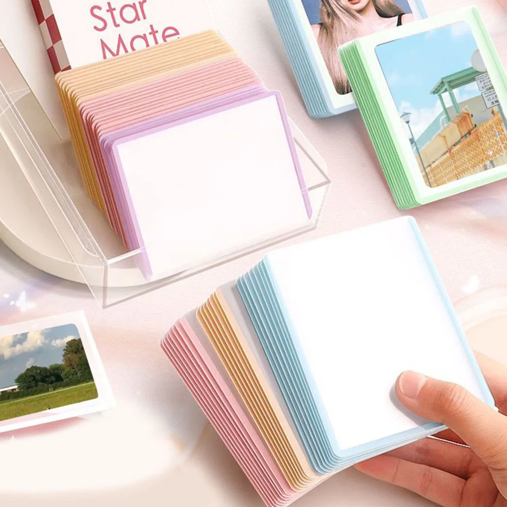 

10pcs/bag Card Holder Cover Hard Card Sleeve Film Covered Small Cards Protection Id Photocard Holder B8 High Transparency Cute