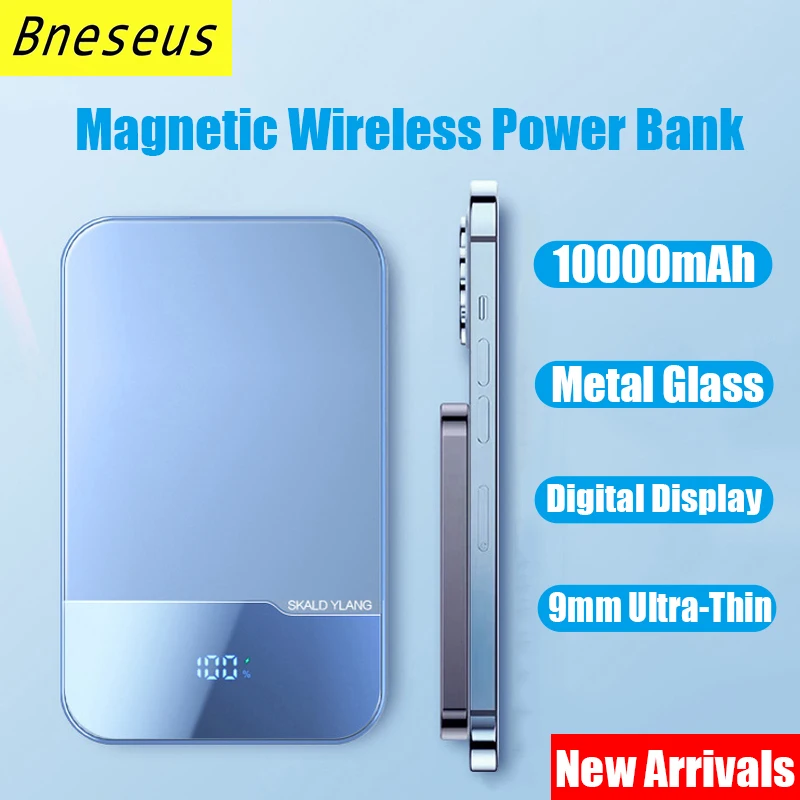 

For iphone 14 14Pro 14ProMax 14Plus Auxiliary Battery 10000mAh Macsafe Powerbank Magnetic Wireless Power bank External Charger