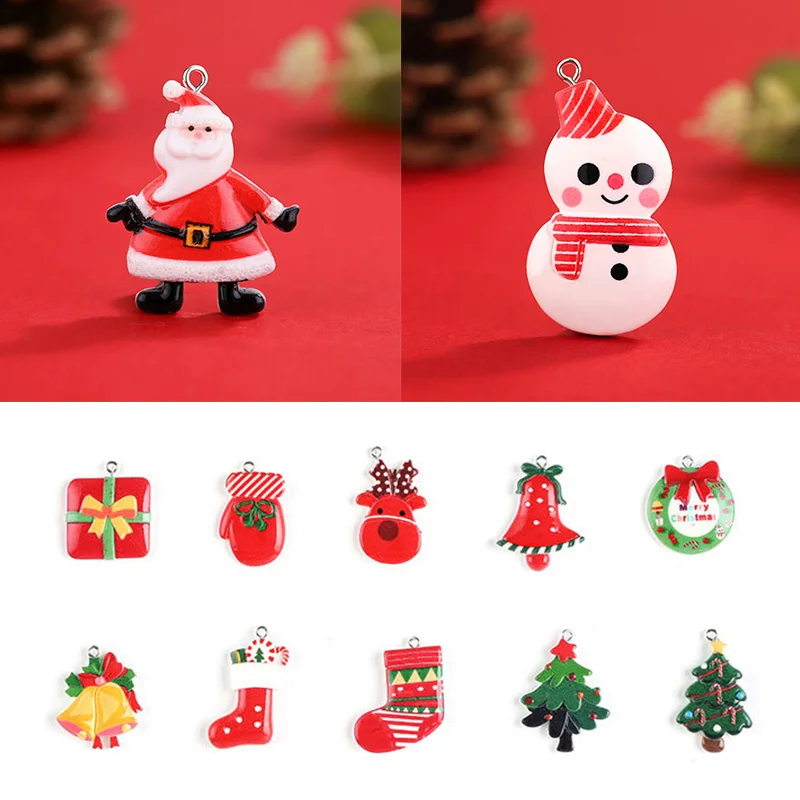 

10 шт., подвесные кольца для новогодней ёлки