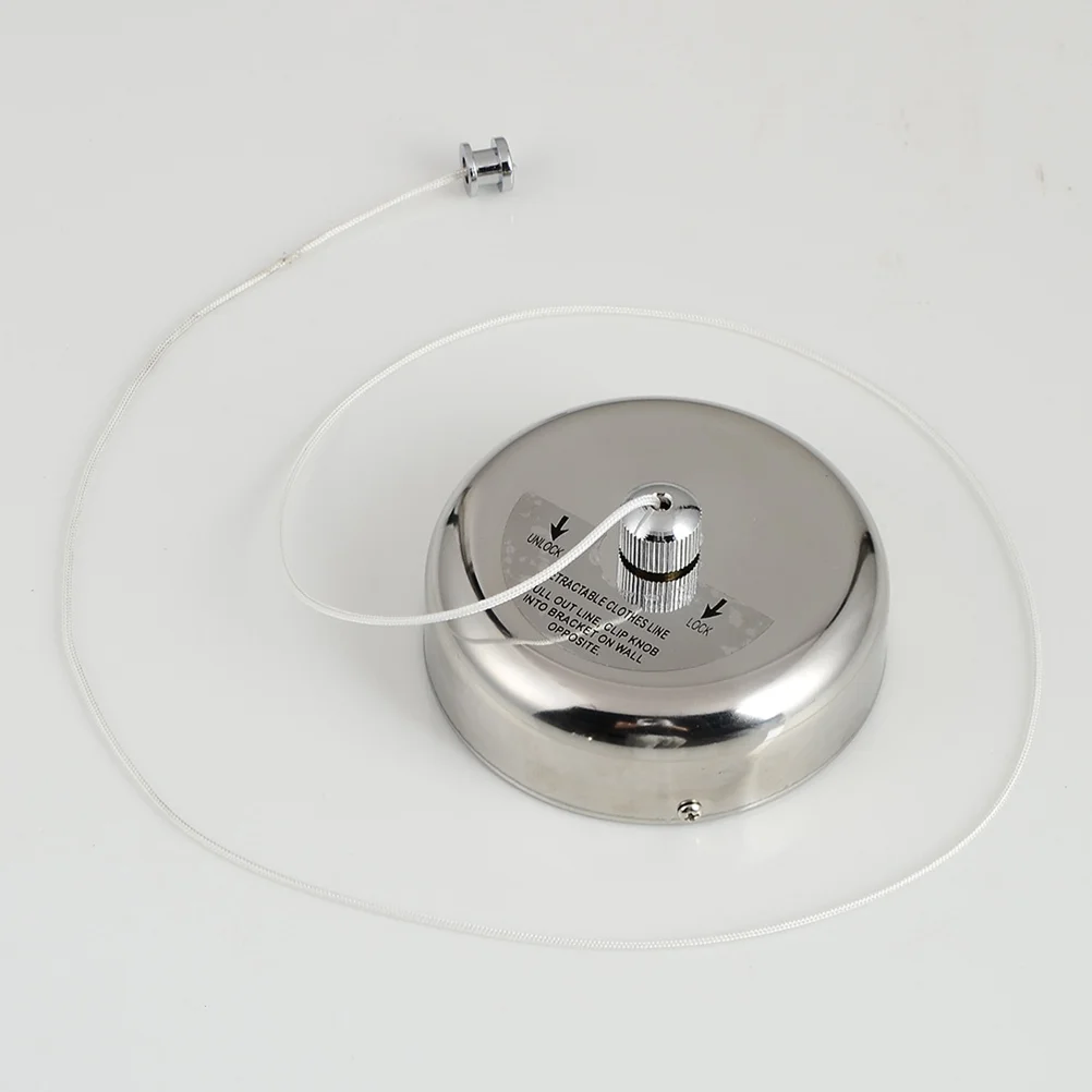 

28 Meter Retractable Nylon Wire Laundry String Adjustable Round Rope Stainless Steel Base without Pulley for Hotel Bathroom