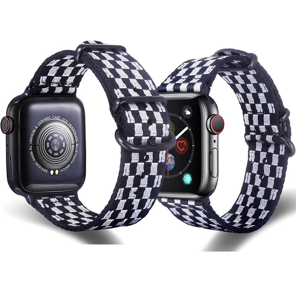 

Ремешок нейлоновый для Apple Watch 7, сменные адаптеры для браслета iWatch Series 6/5 40/44 мм, 41/45 мм