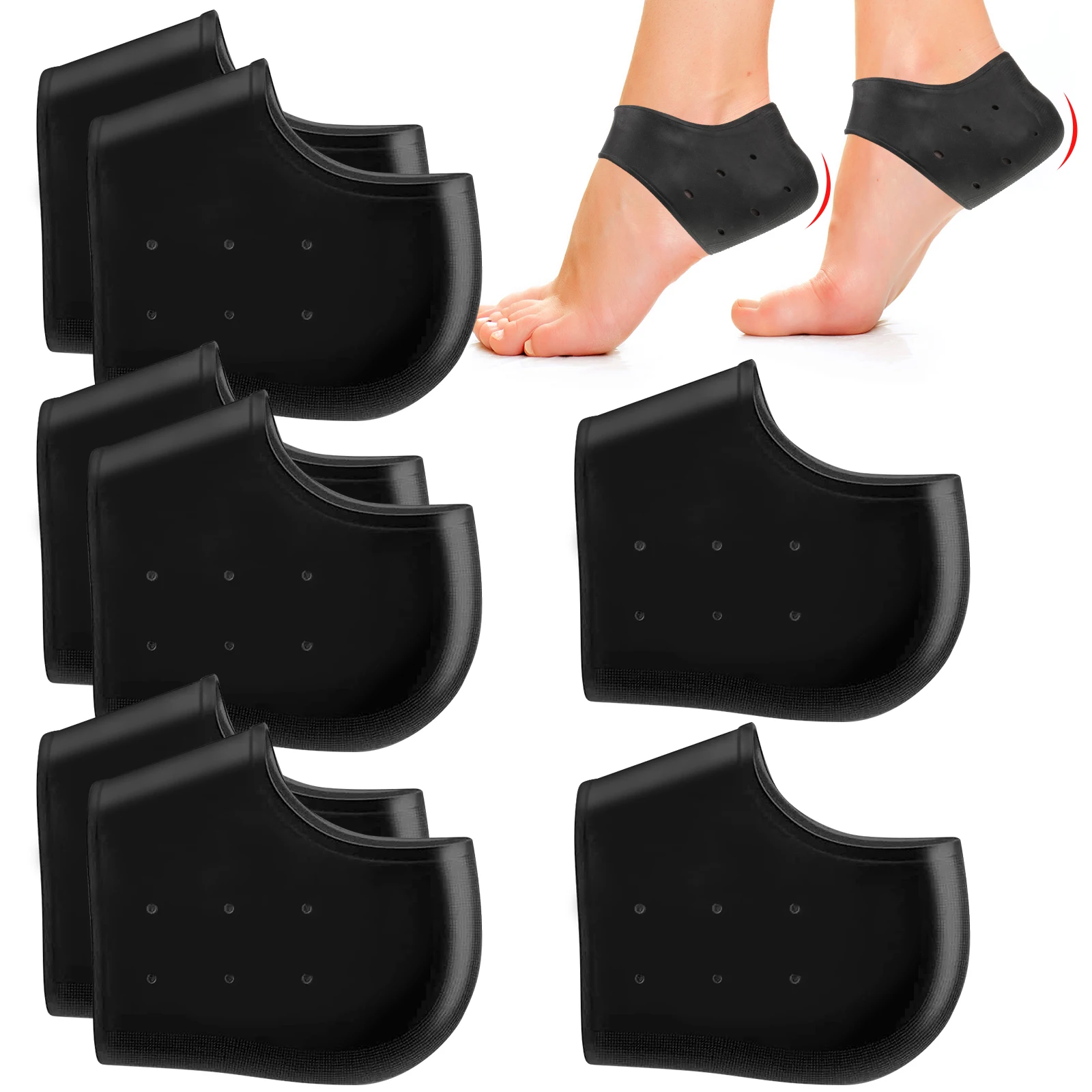 

4 Pairs Heel Sleeve with Holes Breathable Cushion Protector Anti-skid