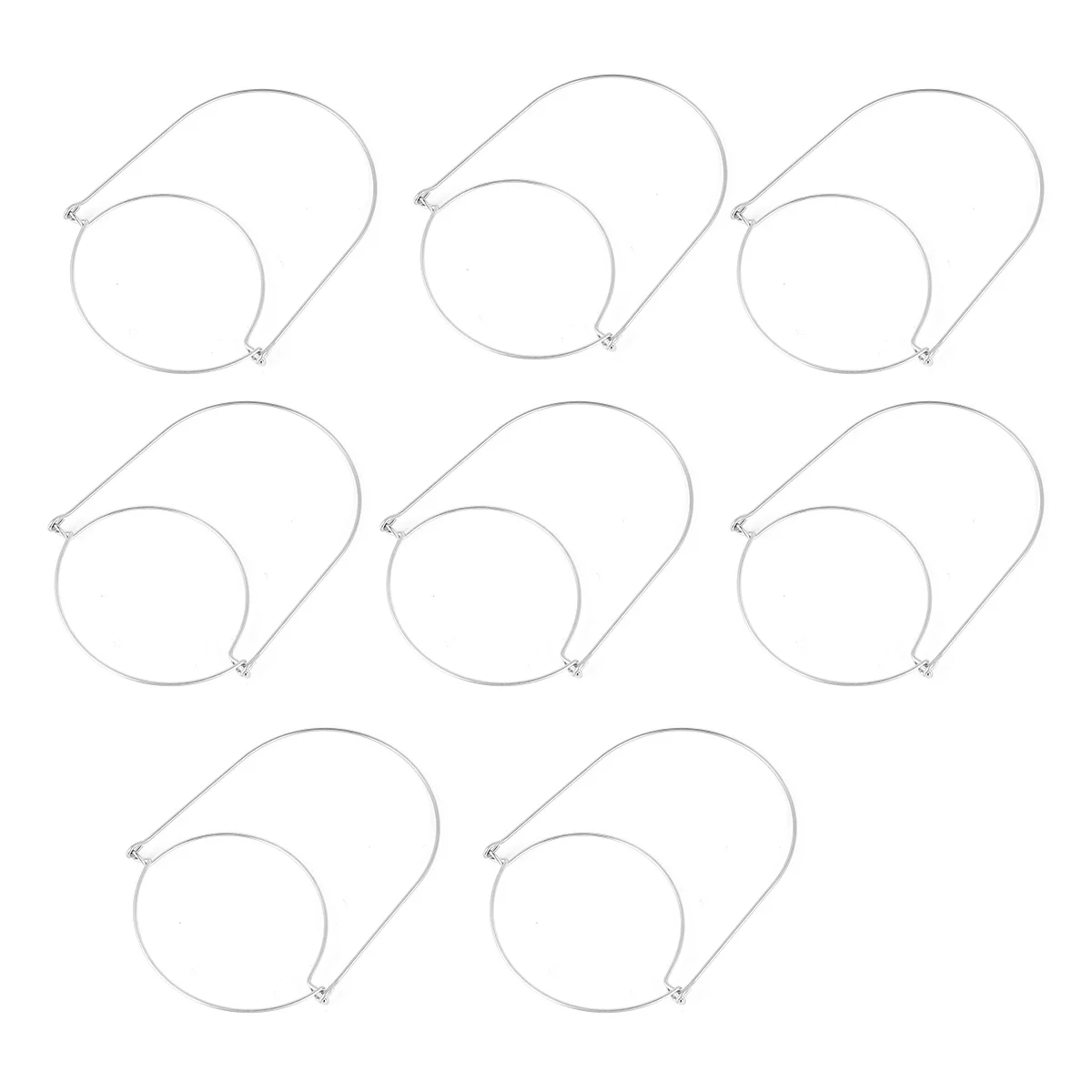 

8Pcs Stainless Steel Jar Wire Handles Jar Hangers Hooks for Jar Pint Jar Canning Jars 86mm Mouth ( Silver )