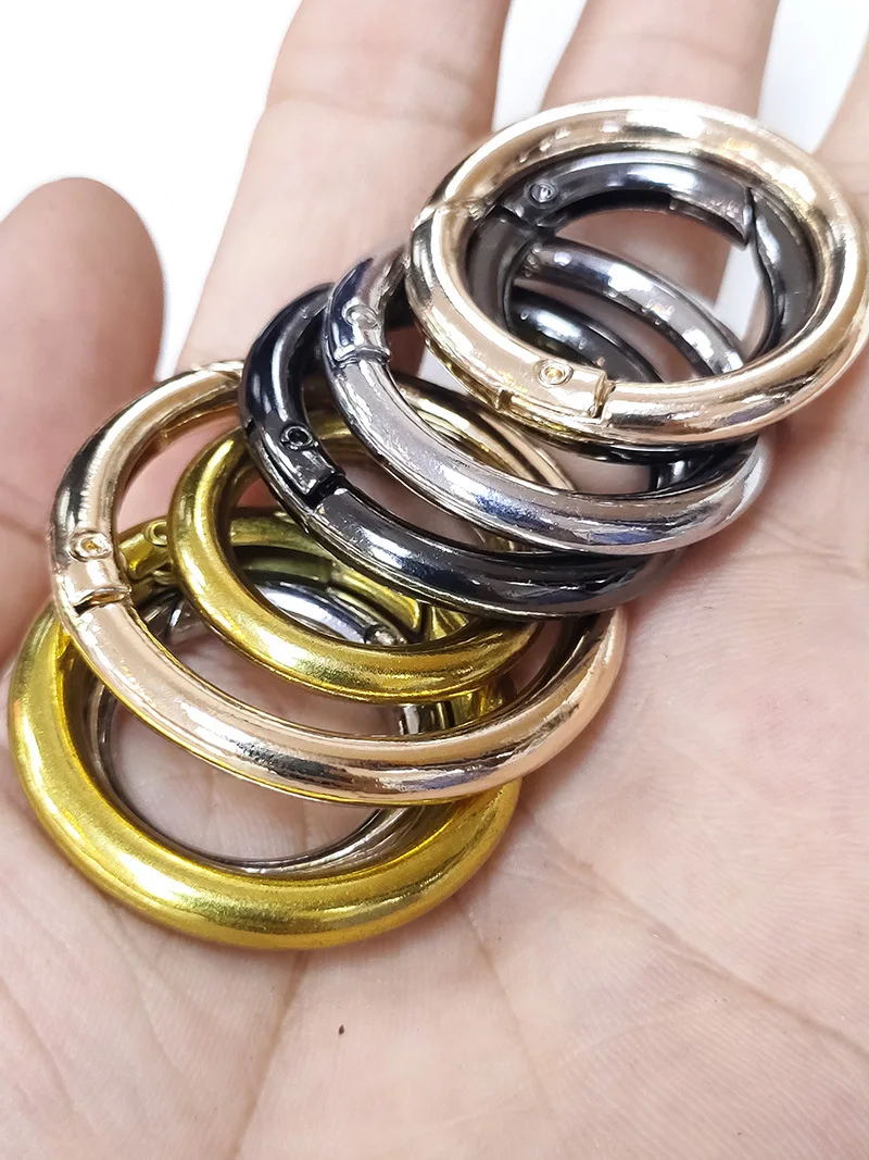 Металлическое кольцо 18 мм-34 мм 10 шт. пружинные застежки Круглый карабин зажимы