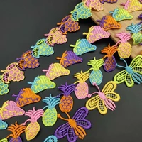 1yard lace ribbon butterfly fruit embroidered lace fabric trim for wedding diy handicrafts patchwork dress collar sewing decorat