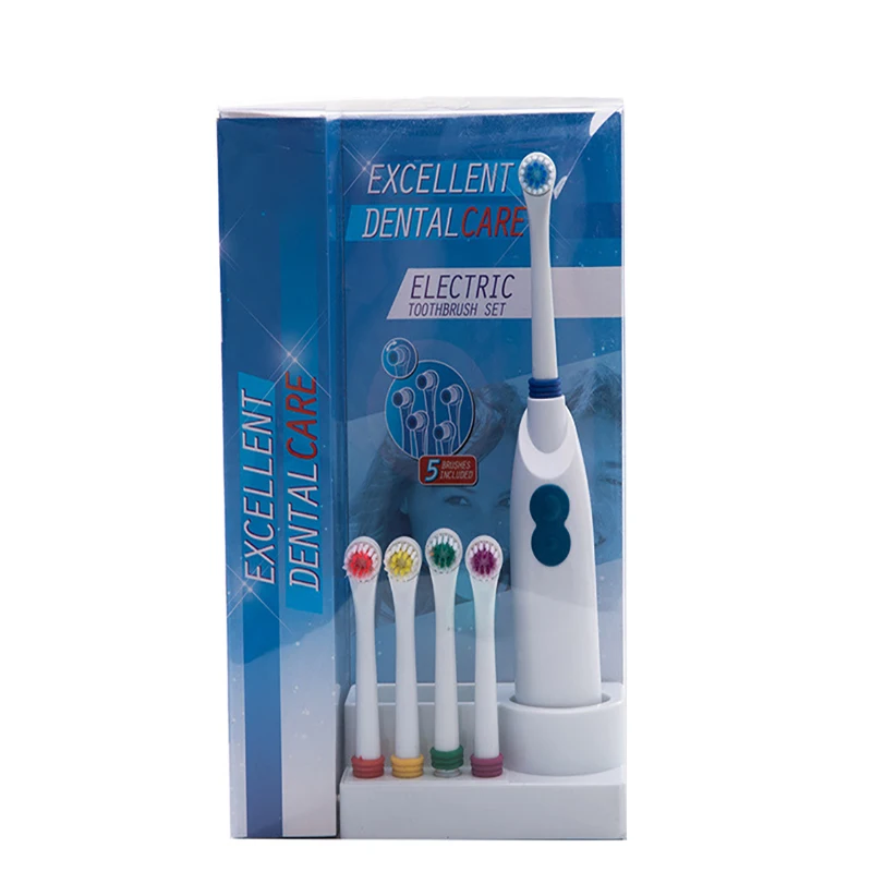 

Rotary electric toothbrush for children Adults Cleaning oral Tooth whitening Rechargeable 5 Replaced Heads set