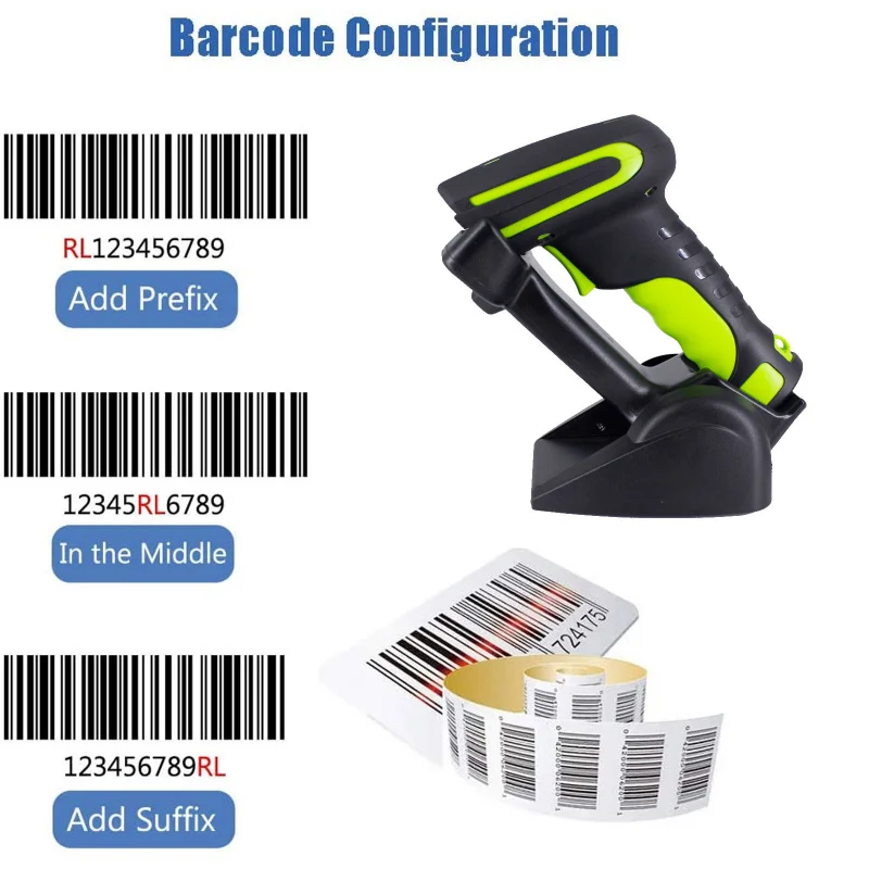 2D-сканер штрих-кода сверхмощный промышленный сканер с зарядной подставкой для