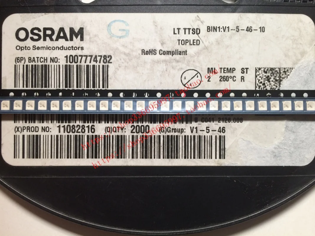 100 шт./OSRAM LTTTSD патч 3528 сверхвысокая яркость 535 нм изумрудно-зеленый свет 3 В