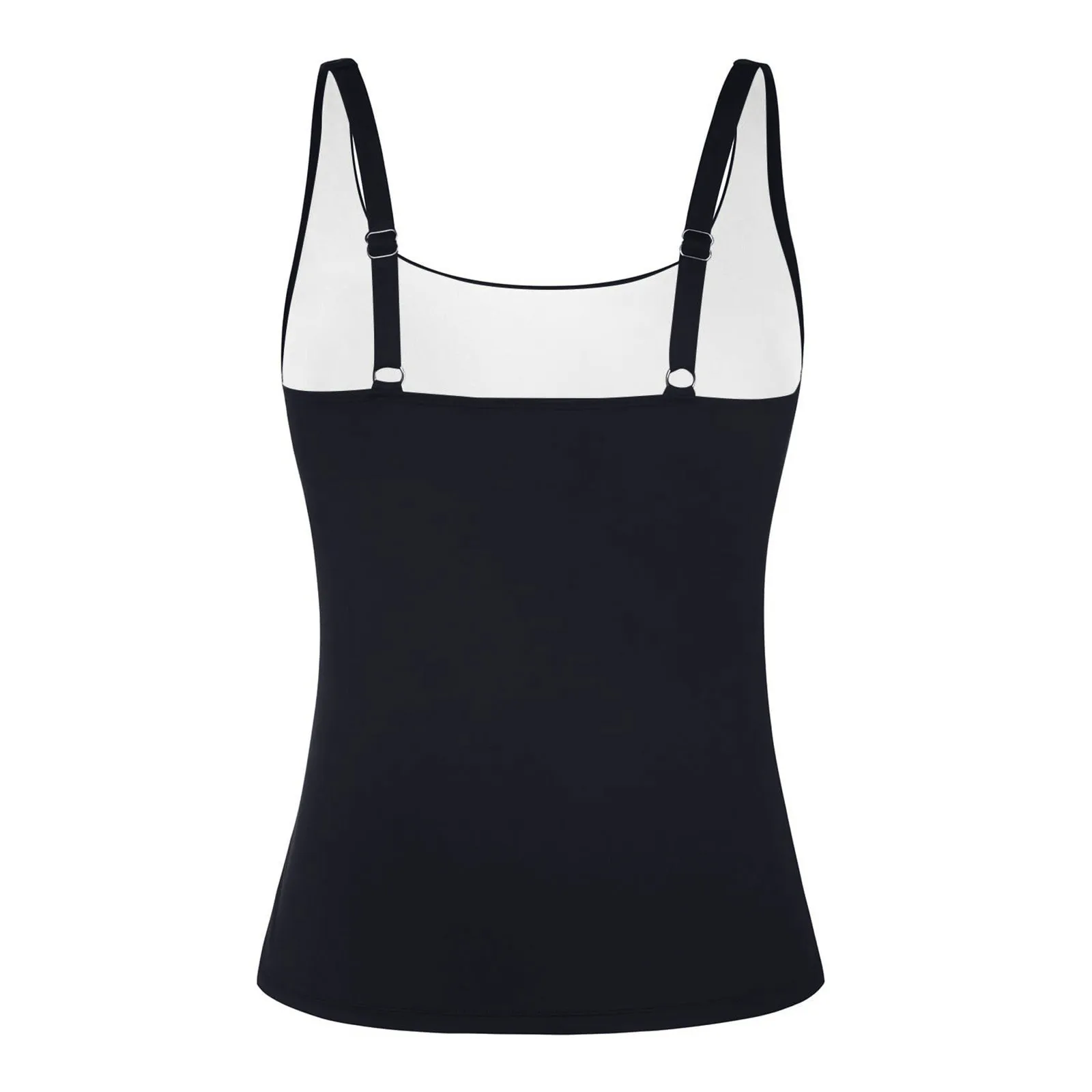 Женский купальник без рукавов с аппликациями Танкини Черный хлопок Полиэстер