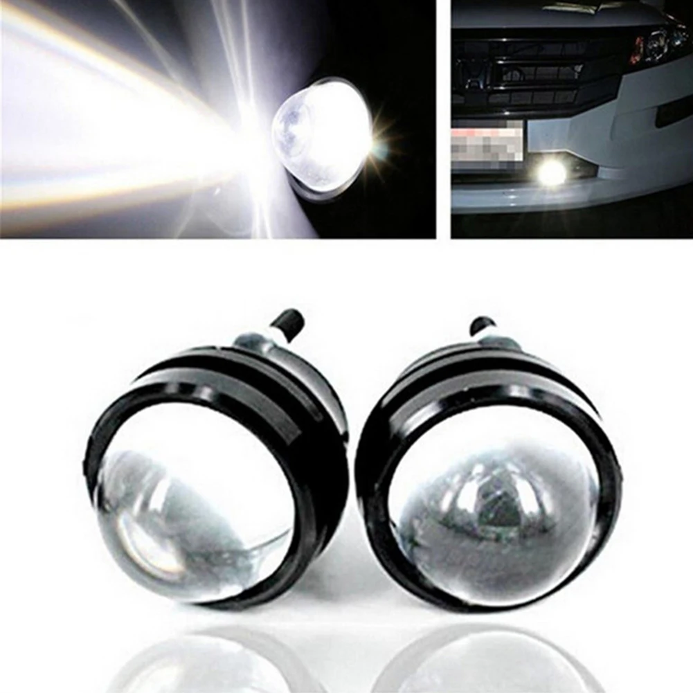 

2PCS Car Bull Eye Led Daytime Running Light Car Fog LED 12V-24V Xenon White Color Waterproof Anti-fog Signal Automobiles Lamps