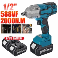 2022new brushless electric impact wrench 2000n m 12 inch socket power tools 588vf li battery led adapt to makita 18v battery
