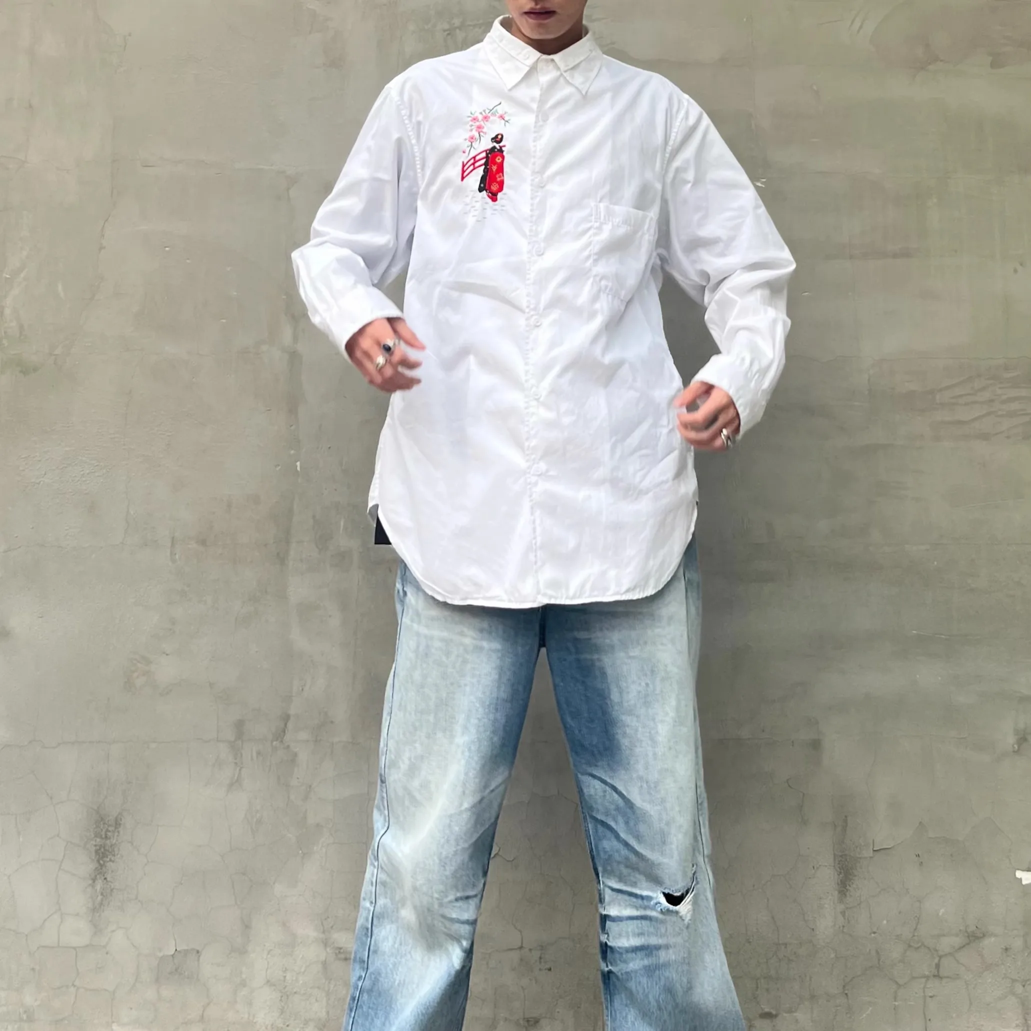 

Рубашка мужская оверсайз в Корейском стиле, 23ss