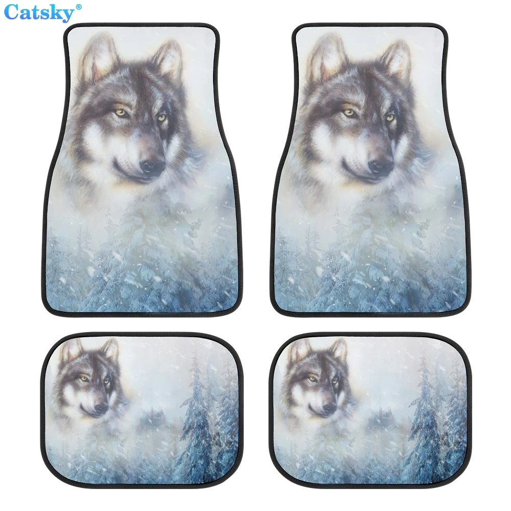 

Wolf animal wolf king Car Floor Mats Hippie Car Mat Car Accessories Gift Stoner Gift Retro Car Accessories Interior Car Decor