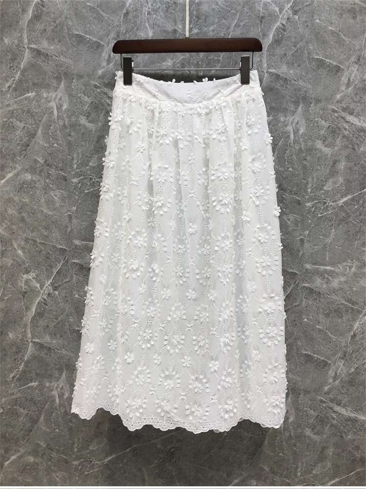 Женский комплект из двух предметов укороченный топ с цветочной вышивкой и