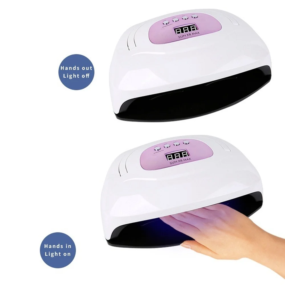 

220W High-power Phototherapy Machine Quick-drying Nail Baking Lamp Four-speed Timing Portable Nail Dryer