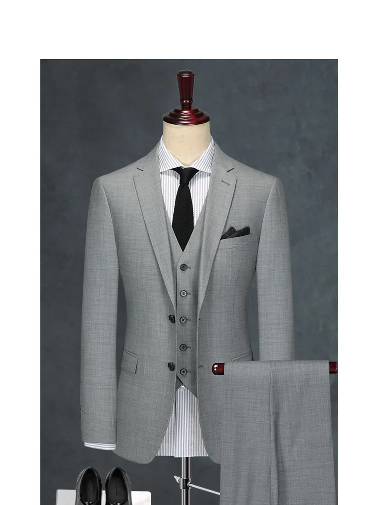 

Custom Made Groomsmen Pattern Groom Tuxedos Shawl Lapel Men Suits Wedding Best Man ZHA01-6599