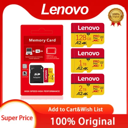 

Lenovo 2TB/1TB Memory Card 512GB 256GB Micro TF SD Card 128GB High-speed Data Portable Storage Cameracartão De Memória For Phone