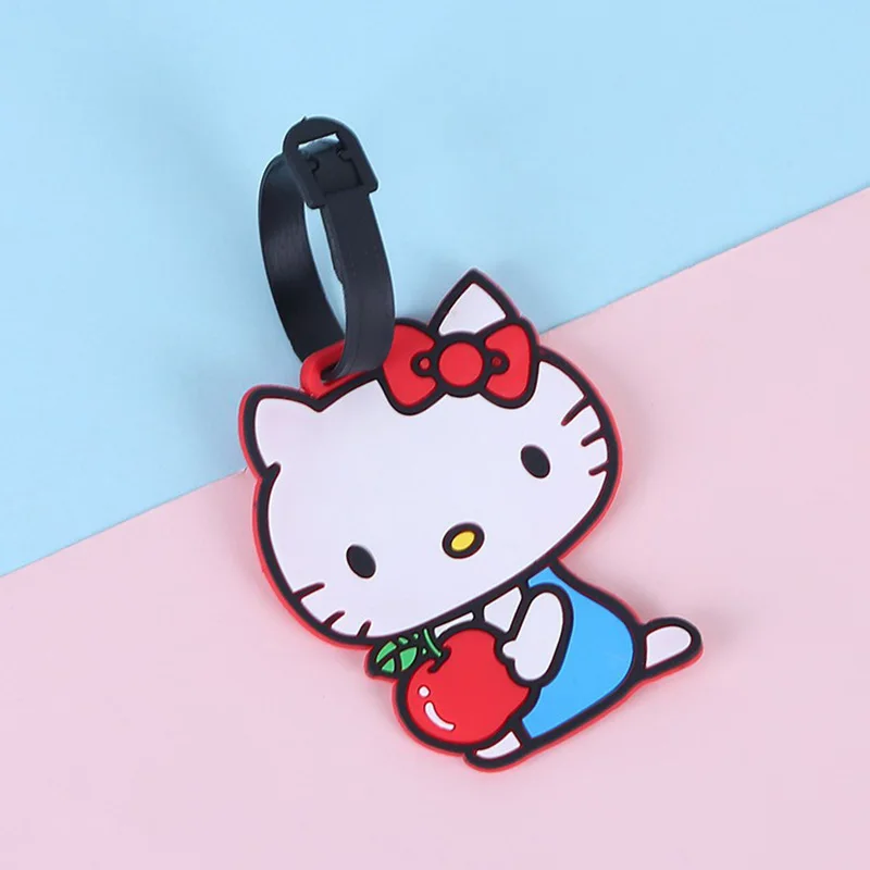 

Kawaii Sanrio Luggage Tags Hello Kittys Accessories Cute Cartoon Anime Boarding Passes Travel Check-In Signage Toy for Girl Gift