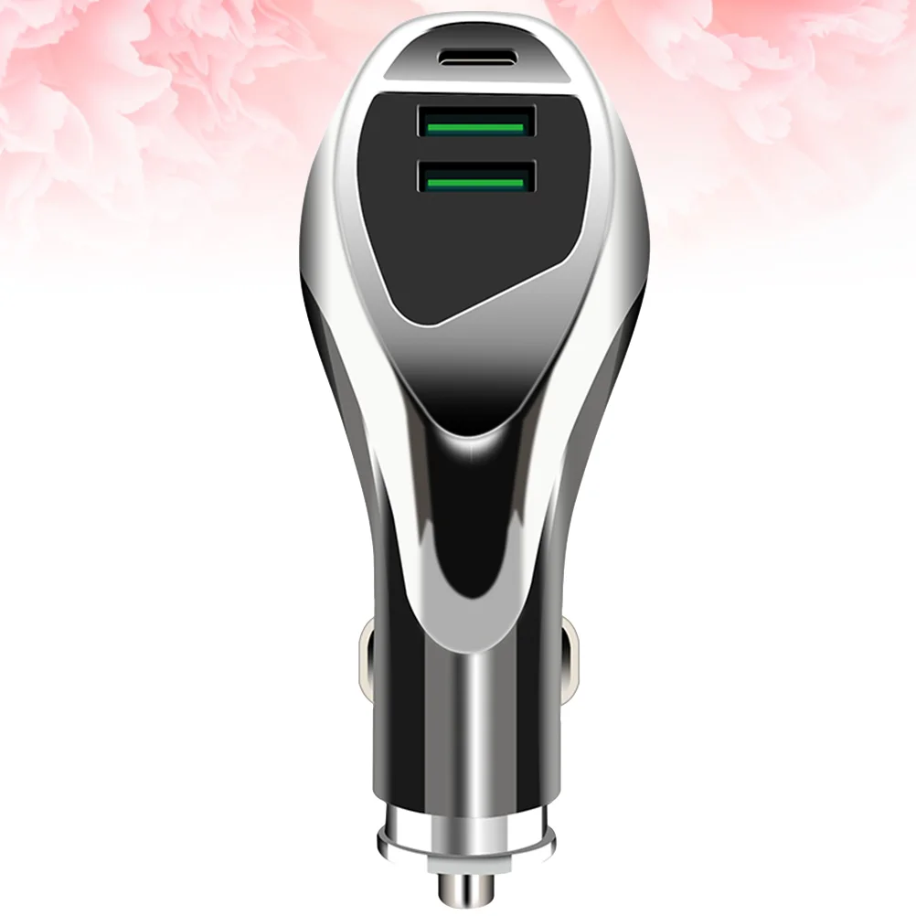 

1 Pc Car Charger 18W PD 3.1A 3.6A Dual USB ABS Premium Car Charger Fast Charger for Auto Vehicle