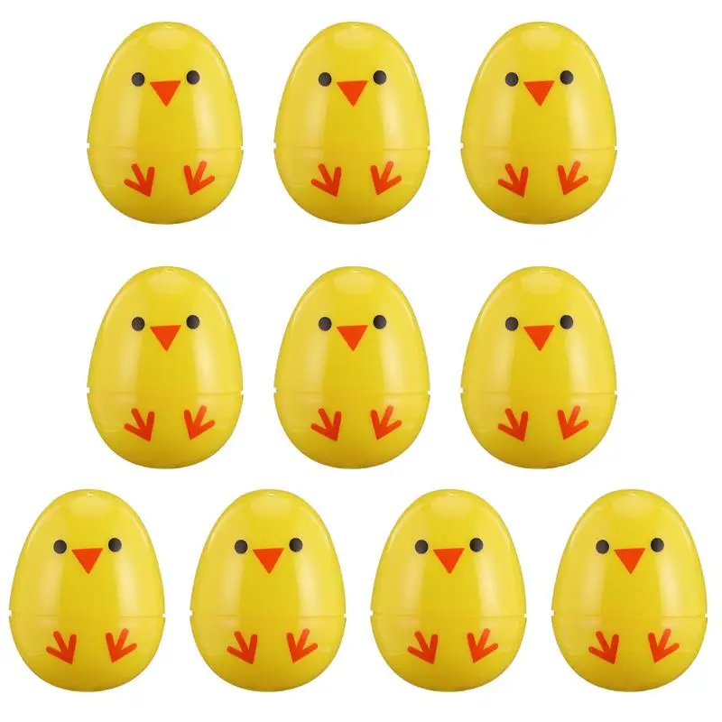 

20pcs Easter Eggshells Creative Chick Printing Egg Package Egg Toys Plastic Drawing Eggshell
