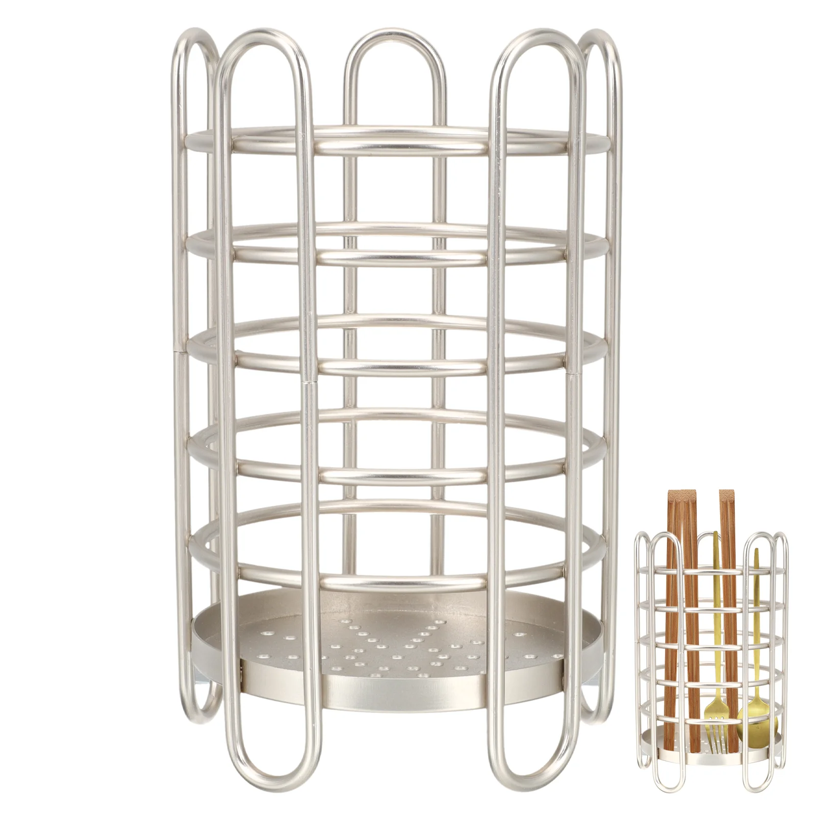 

Utensil Holder Chopsticks Organizerbasket Cutlery Kitchen Rack Drying Storage Cooking Steel Crock Container Stainless Chopstick