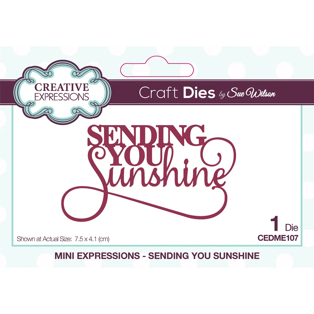 

2022 Mini Sentiments Sending You Sunshine Metal Cutting Dies Diy Scrapbook Diary Photo Album Craft Card Embossing Decorate Molds
