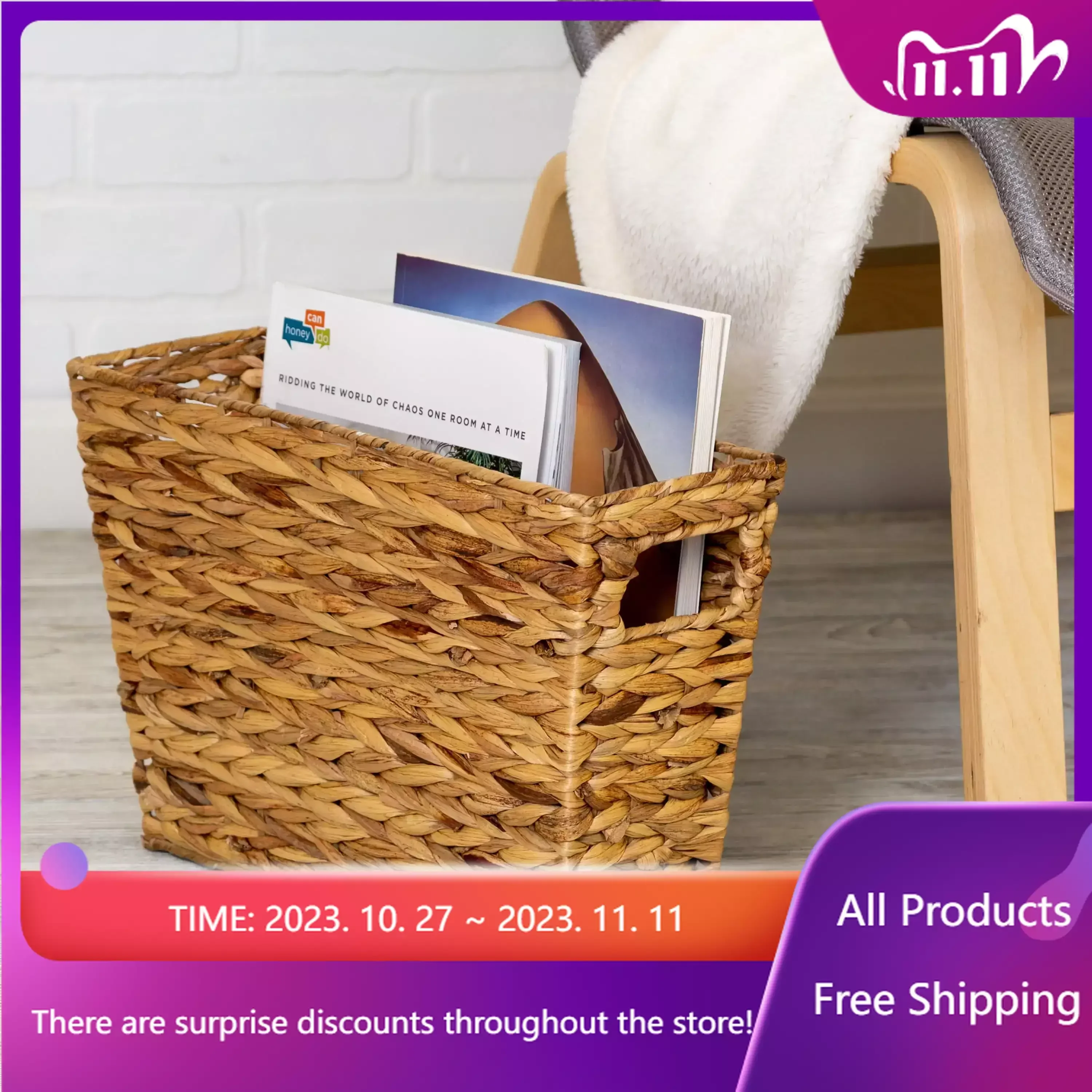 

15x5 Magazine Storage Basket,Organiser ,Storage Basket Sales Promotion