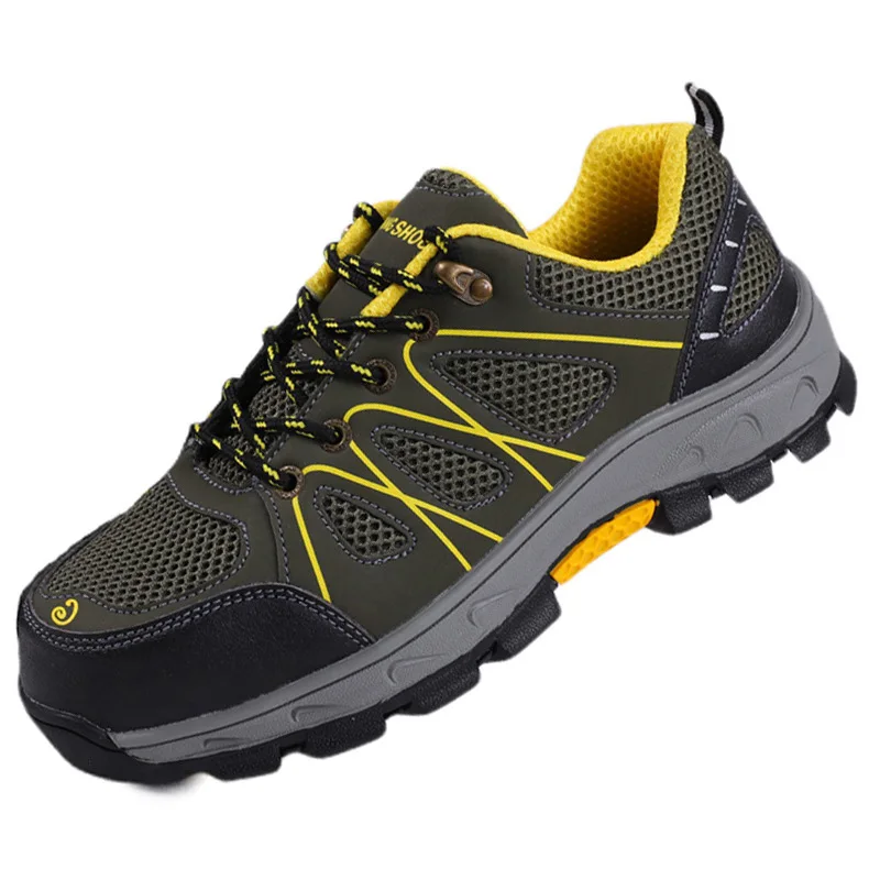 Work Safety Shoes Anti-Smashing Steel Toe Puncture Proof Construction Lightweight Breathable Sneakers shoes Men Women is Light44