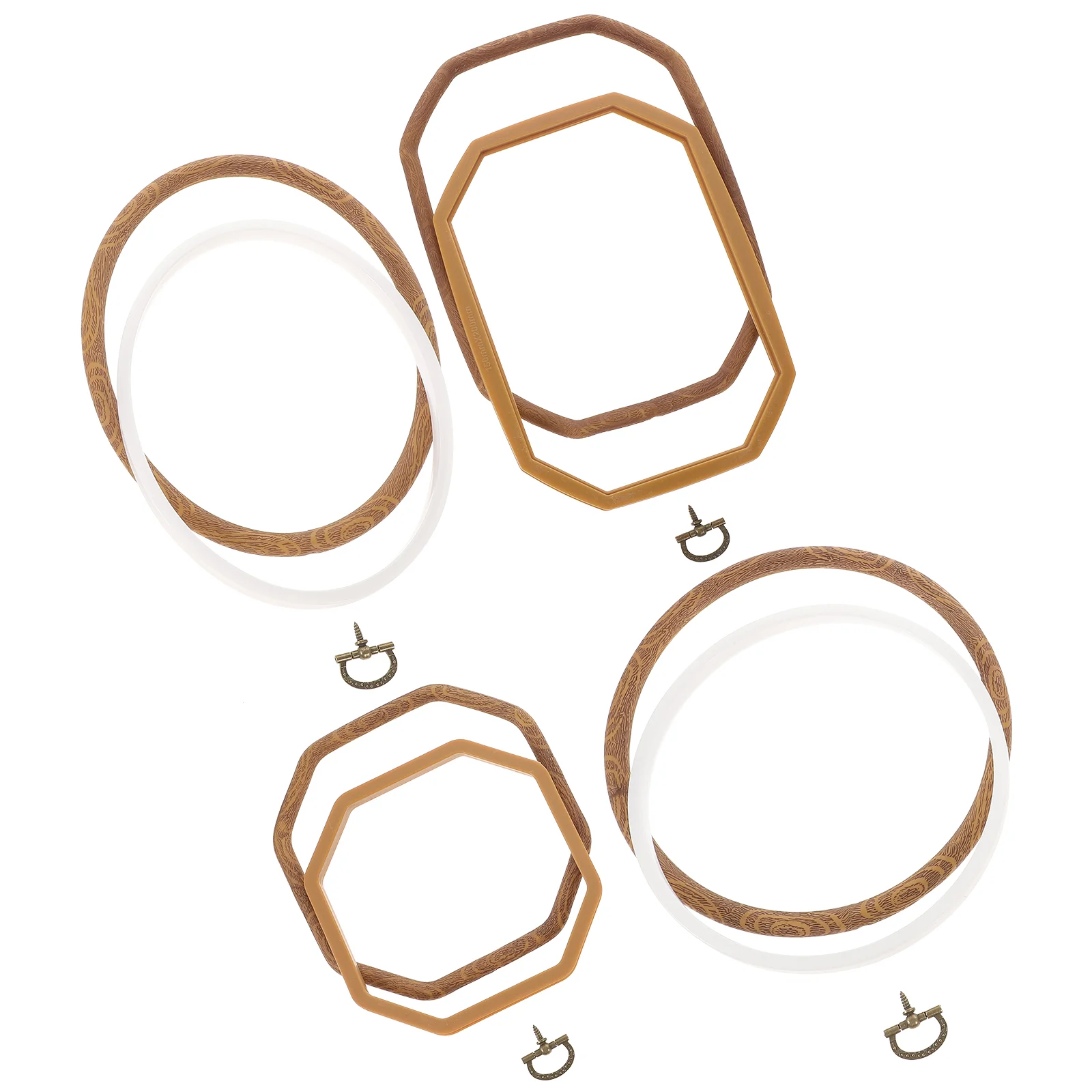 

Embroidery Hoops Sewing Hoop Ring Circles Cross Craft Diy Supplies Frame Display Stitching Ornaments Square Punch Needle Rings