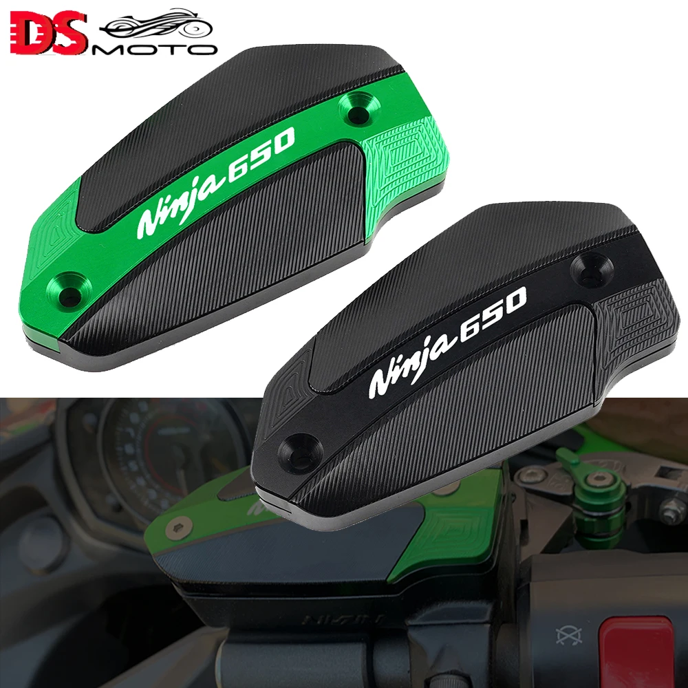 

For Kawasaki NINJA 650 Ninja650 2017-2021 2022 Latest Motorcycle CNC Aluminum Front Brake Reservoir Fluid Tank Cover Oil Cup Cap